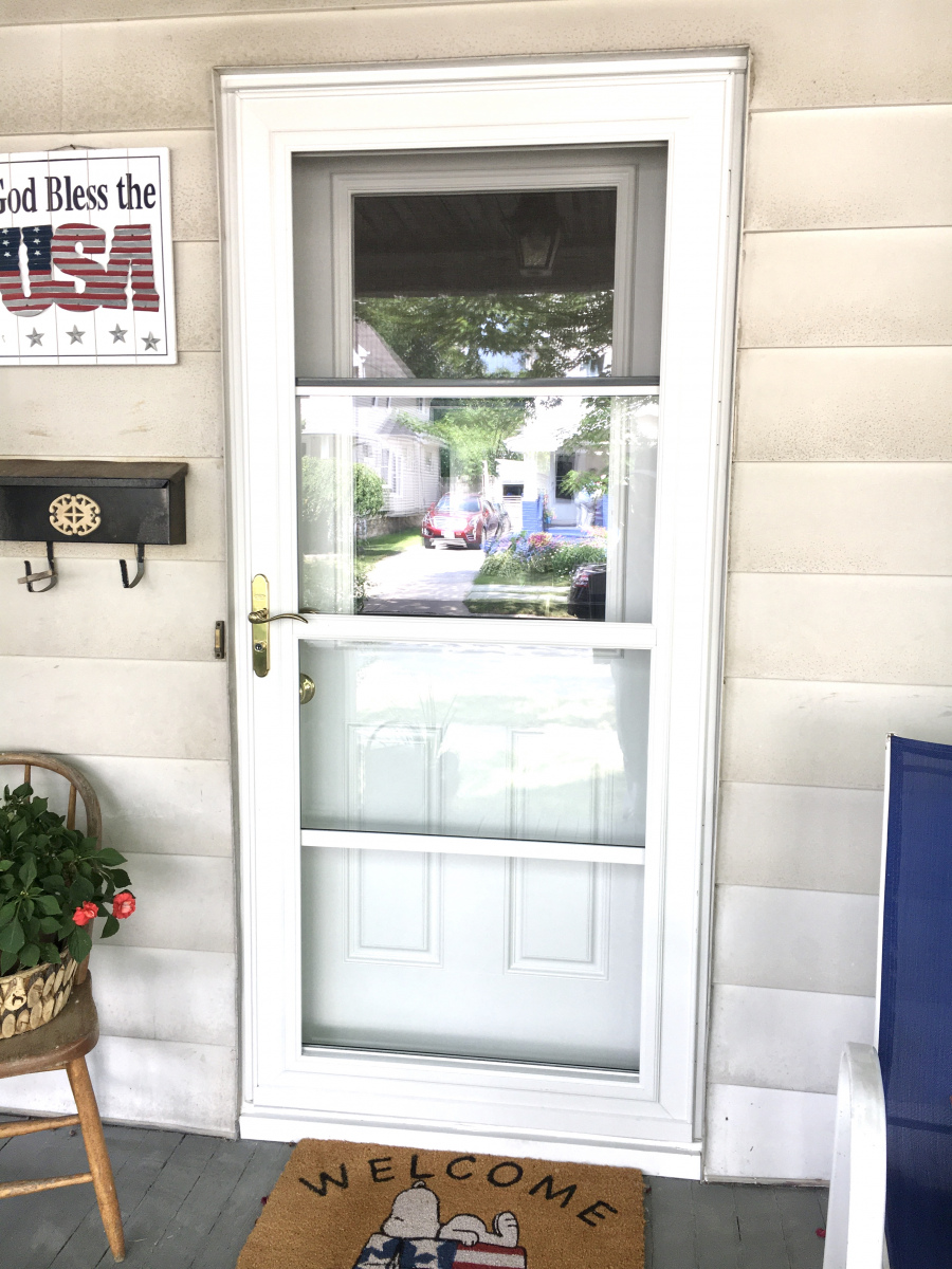 Newly installed windows and doors at the Surniak home in Lakewood, Ohio.