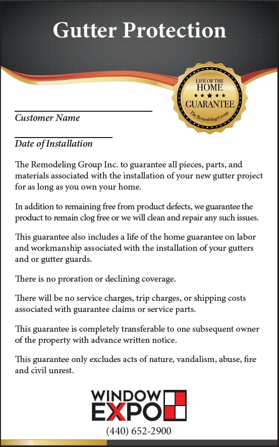 Gutter protection systems with warranty details for homeowners seeking information.